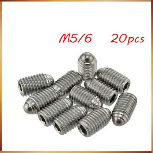 20 шт. M5 M6 304 бездождевая сталь Шестигранная розетка пружинный набор плунжеров с шариком винт
