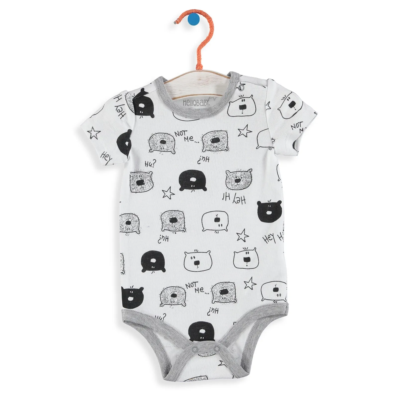 HelloBaby боди с короткими рукавами и принтом плюшевого мишки| |
