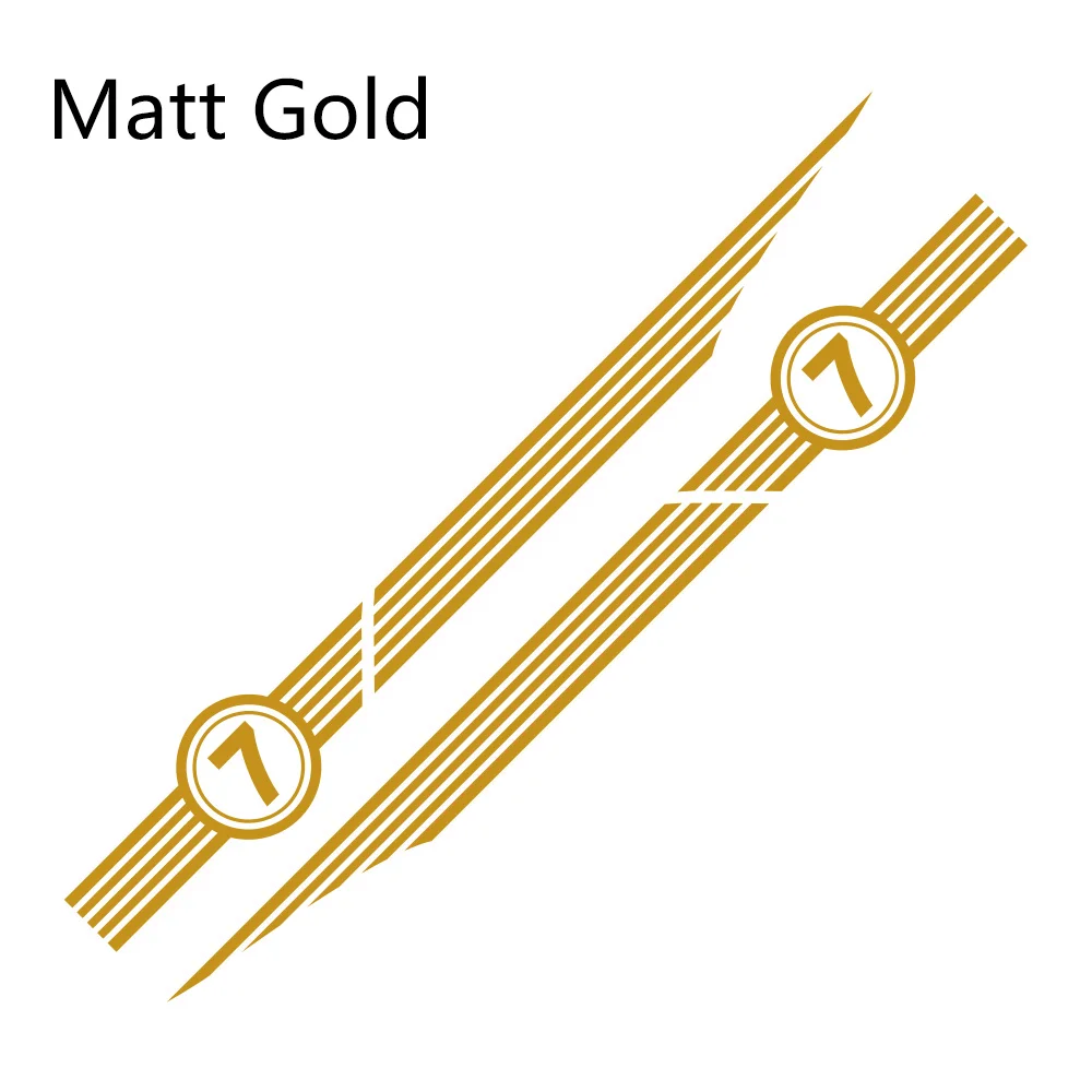 Matt Gold Автомобильный Стикеры стильная укладка Авто длинные штаны с полосками, DIY настенные наклейки для Mini Cooper R56 R57 R58 R50 R52 R53 R59 R61 R60 F60 F55 F56 F54 - Название цвета: Matt Gold