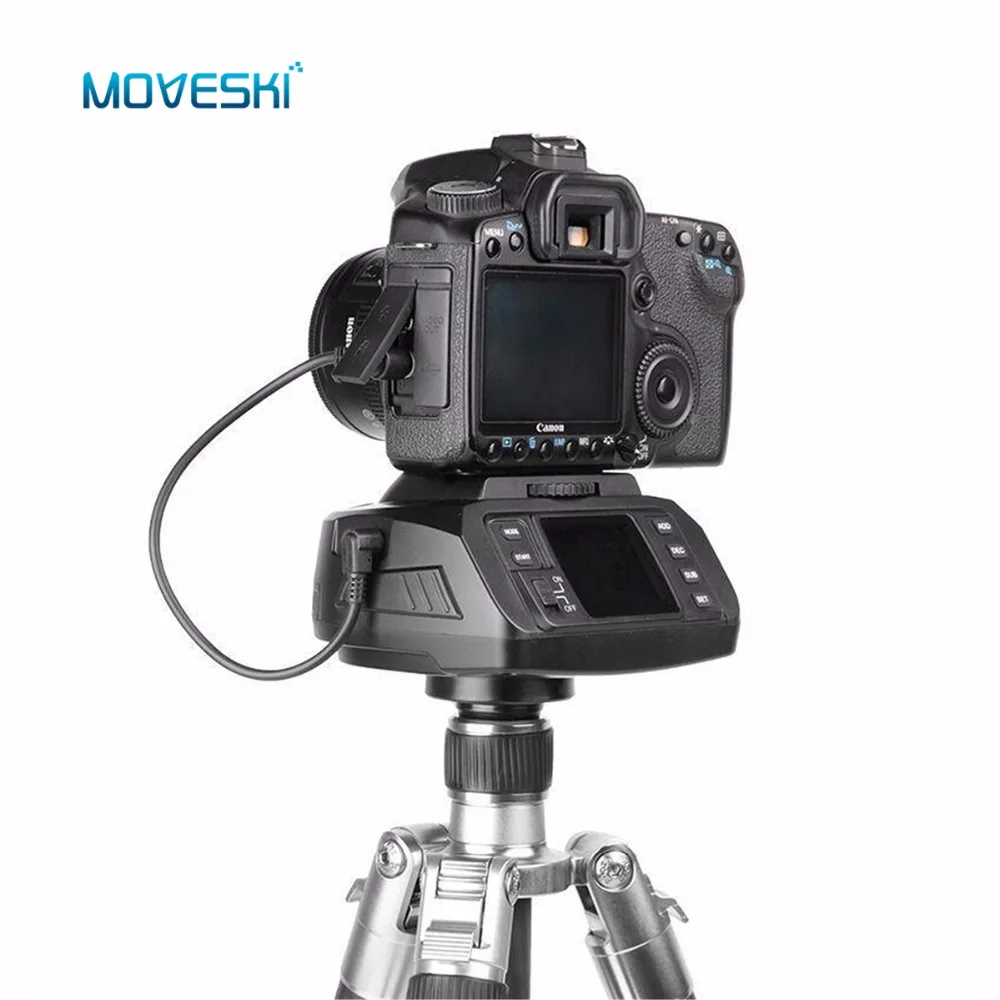 Автоматическая панорамная моторизованная головка треноги Moveski AD-10 Электронный шарик 360 градусов для камер Canon Nikon Sony.