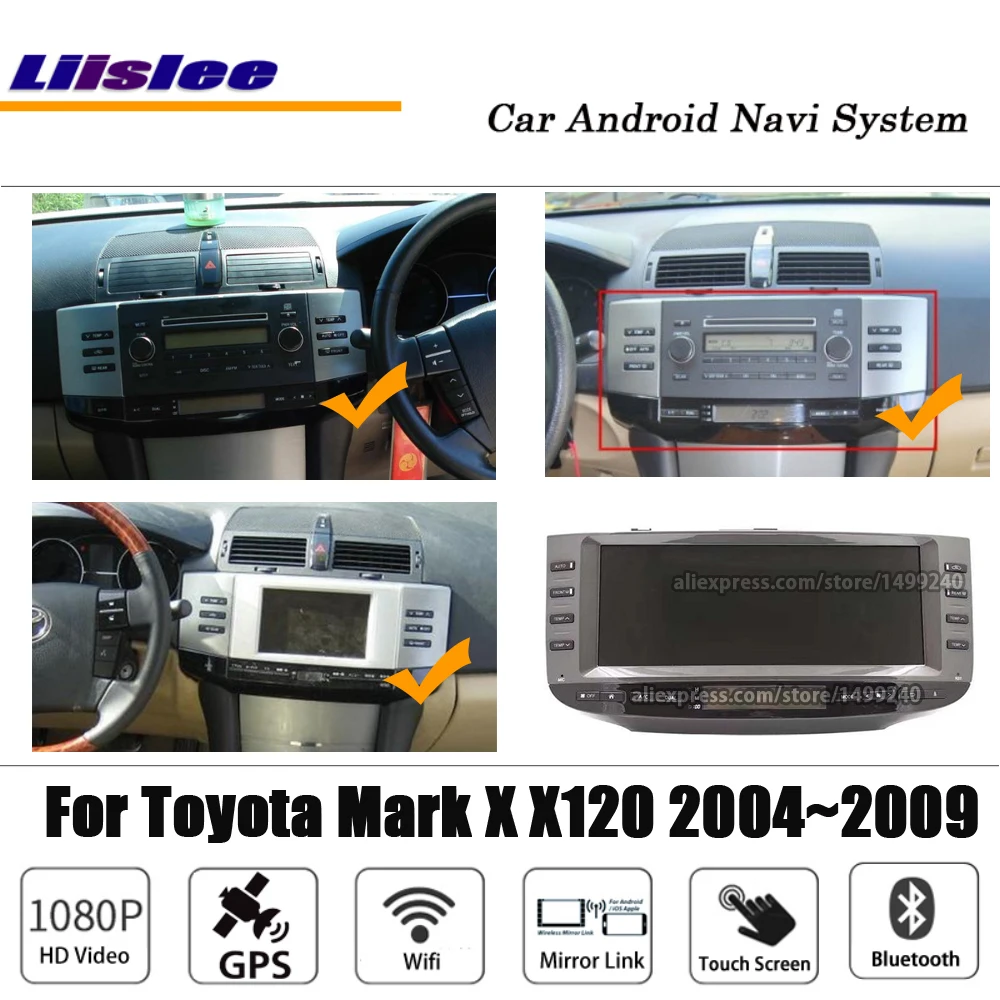 Liislee 12,3 2+ 32G Android автомобильный мультимедийный для Toyota Mark X/eiz X120 2004~ 2009 оригинальная стерео gps карта Navi навигационная система