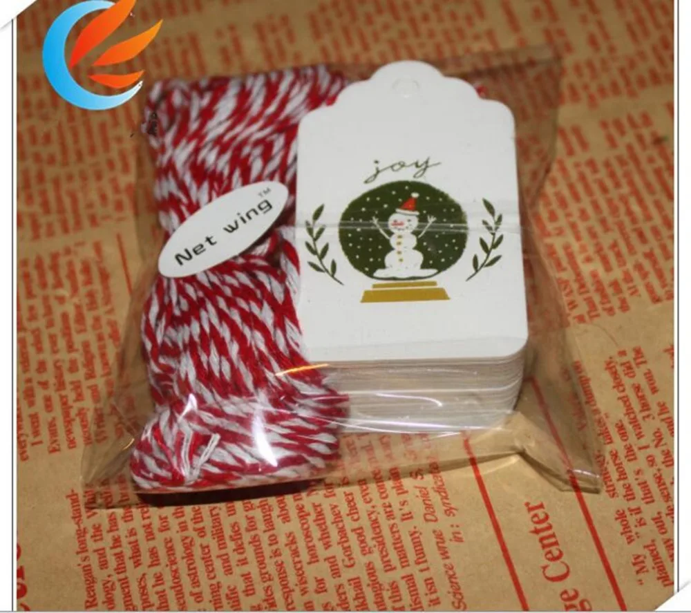 50 шт. ярлыки из крафт бумаги для рождественского фестиваля|tag string|print tag kraft paperlabel