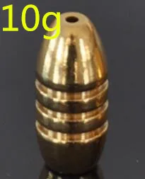 Threaded 10g 10 шт. нить медный шар кулон из чистой меди рыболовные крючки глубокая вода пуля вес мягкие Аксессуары для приманки рыболовные снасти - Цвет: Threaded 10g