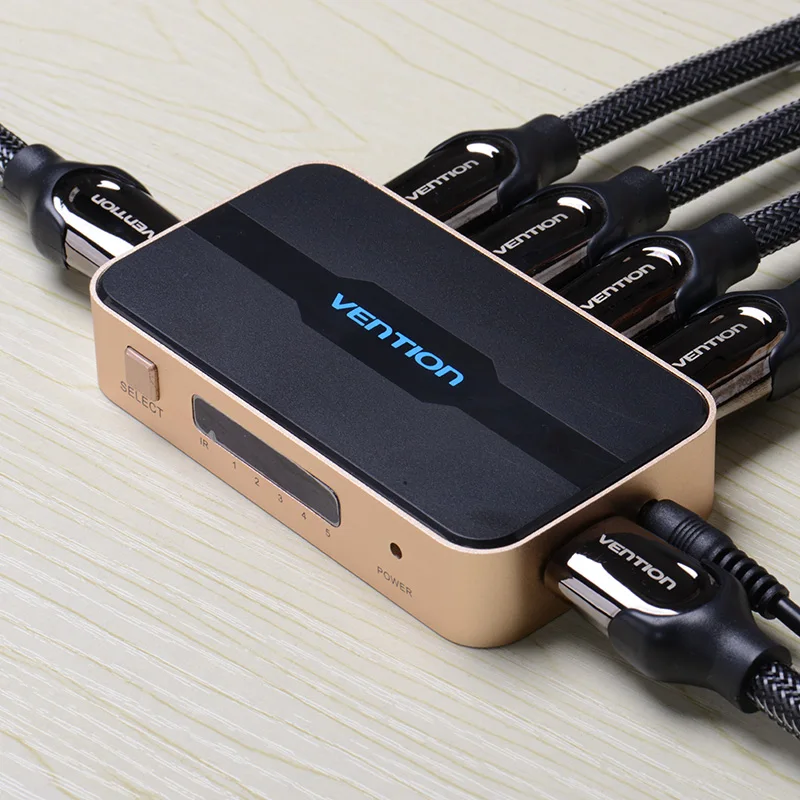 HDMI сплиттер Vention с 5 входами и 1 выходом переключатель 5X1 для XBOX 360 PS4/3 Smart Android HDTV 4K * 2K