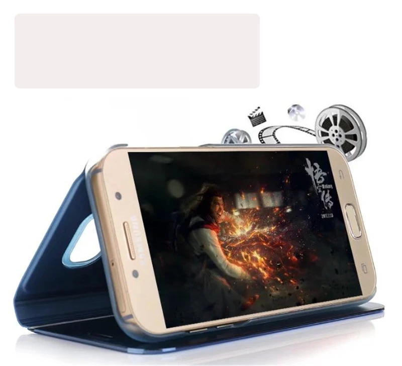 MDFUNDAS зеркало вертикальный стенд крышка для samsung J7 2017 чехол жесткий