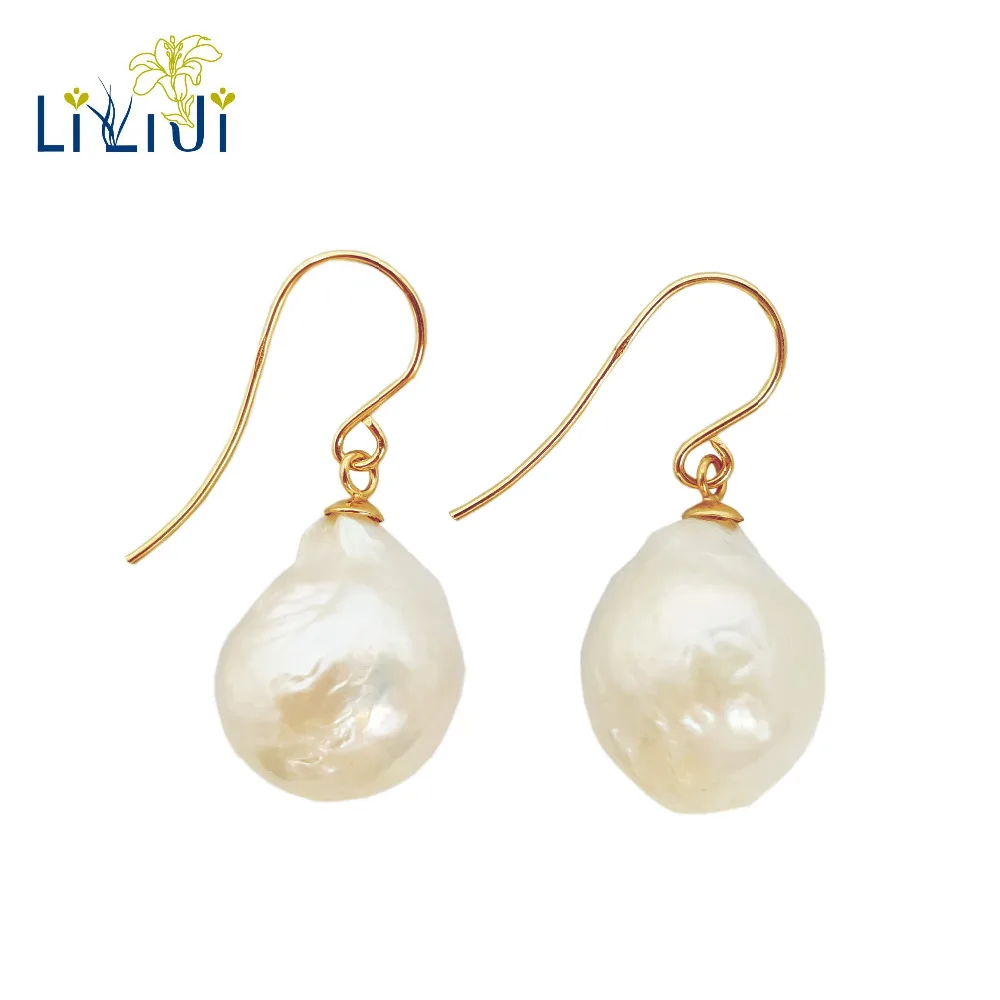 

Lii Ji Edison Pearl Baroque Pearl 925 Sterling Silver Gold Plated Drop Earring