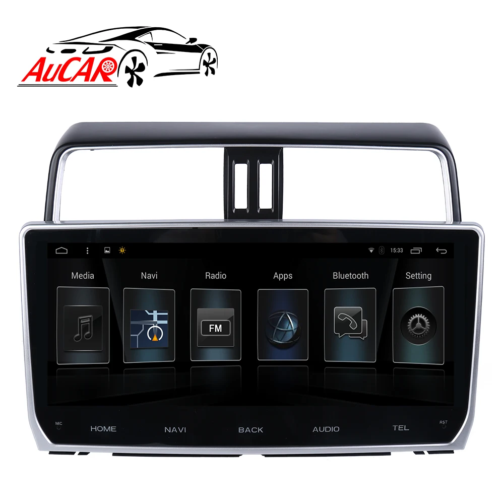 Android 7,1 12," Автомобильный мультимедиа для Toyota Prado автомобильный dvd-плеер широкий экран 1024*600 радио с Bluetooth и GPS wifi 4G стерео