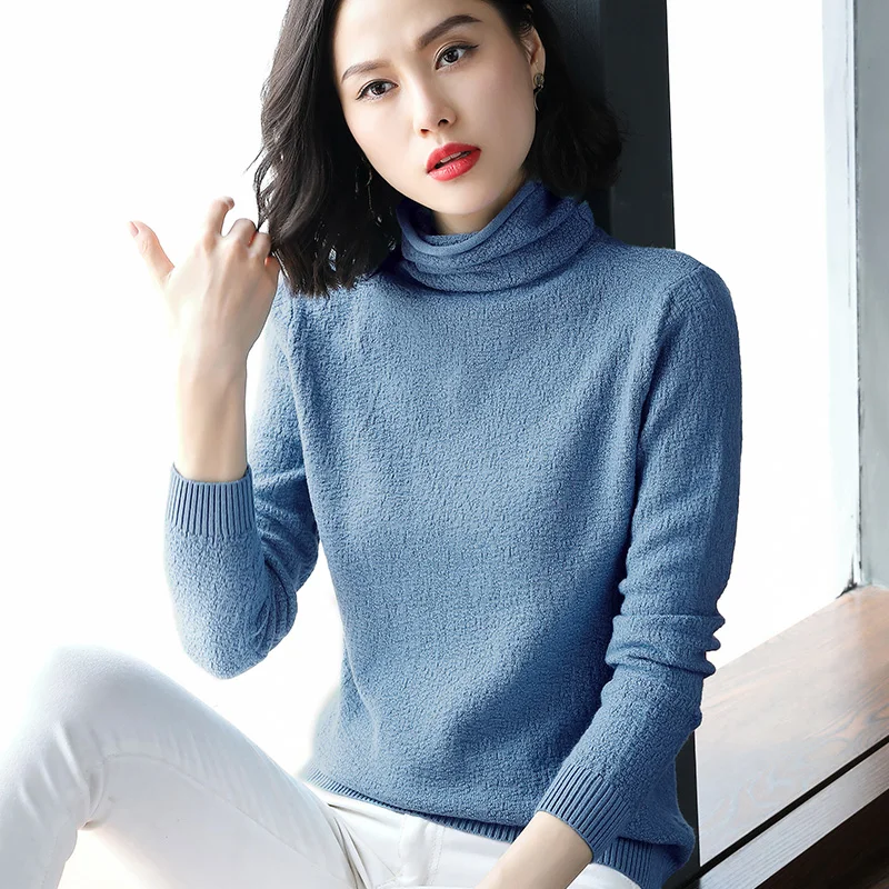 Осенне-зимний плотный пуловер Женский Повседневный теплый свитер с длинным