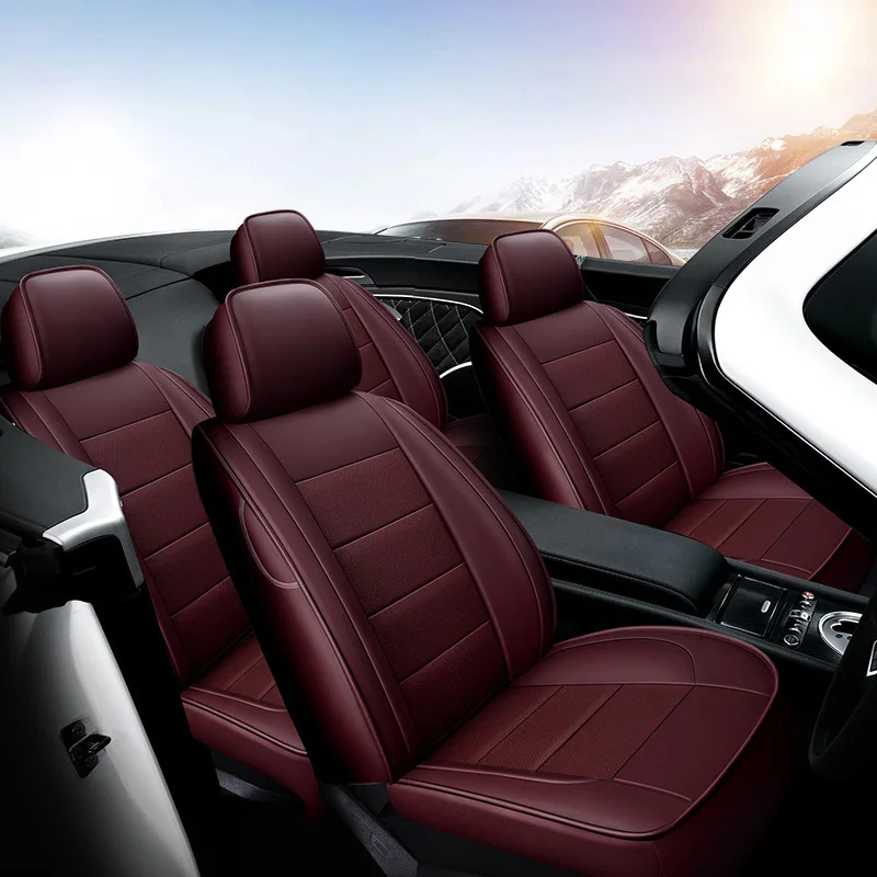 Кожаный чехол для автомобильного сиденья из воловьей кожи для Volkswagen VW Magotan Golf Tiguan Scirocco Touareg Phaeton Beetle Caddy
