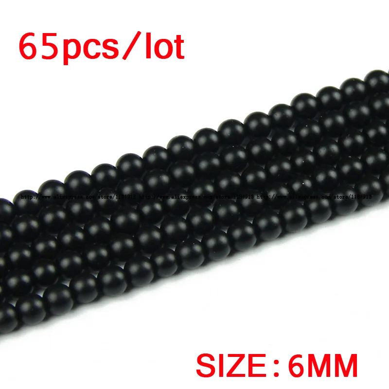 ST54 6MM JHNBT шероховатой поверхностью черного камня бусины матовые Натуральный камень круглый Новинка! фигурные бусины 4/6/8/10/12 мм Ювелирные изделия из жемчуга браслет аксессуары рукоделие своими руками - Цвет: ST54 6MM
