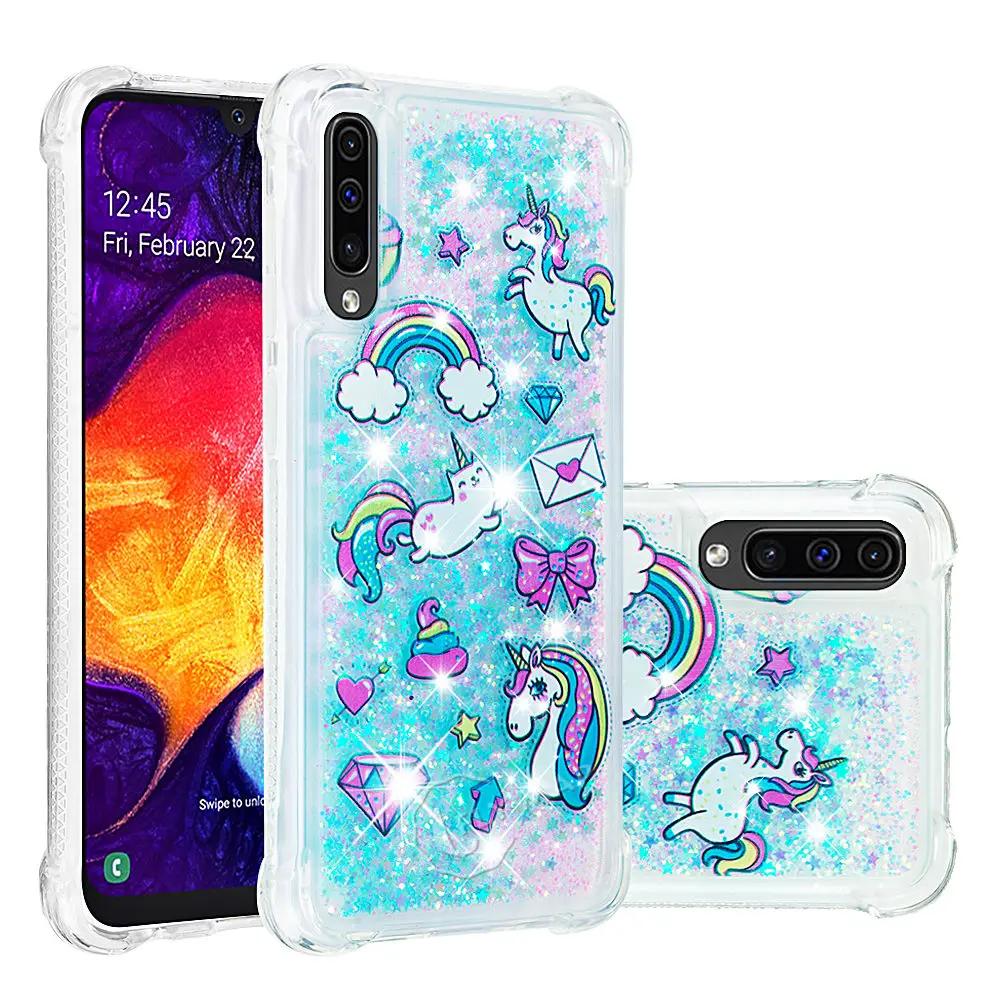 Чехол для телефона с блестящими звездами для samsung Galaxy A50 A 50 50A SM-A505FN SM-A505F/DS динамический жидкий мусор зыбучий песок чехол