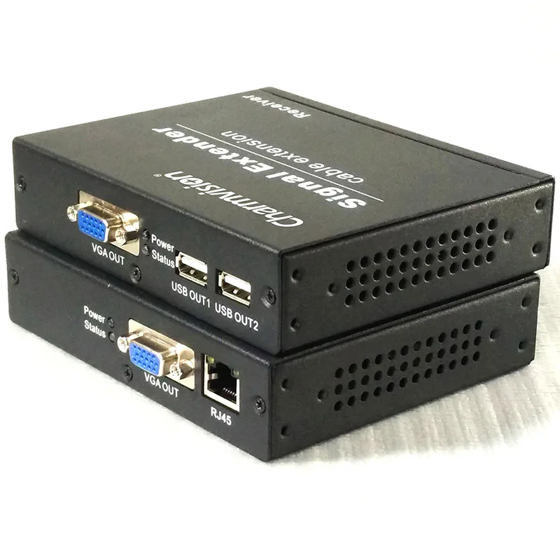 Sender and Receiver Charmvision IPKVM-200UVA 200 м IP KVM с 3,5 мм аудио VGA USB клавиатура USB мышь расширение по сети TCP IP LAN макс до 300 м - Цвет: Sender and Receiver