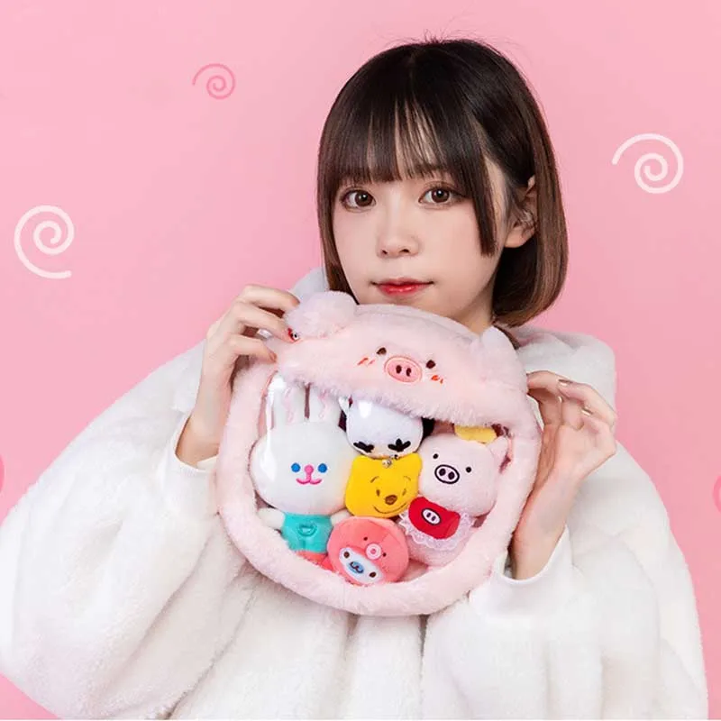 Аниме поросенок itabag ita bag плюшевая кукла значок демонстрационная сумка школьная