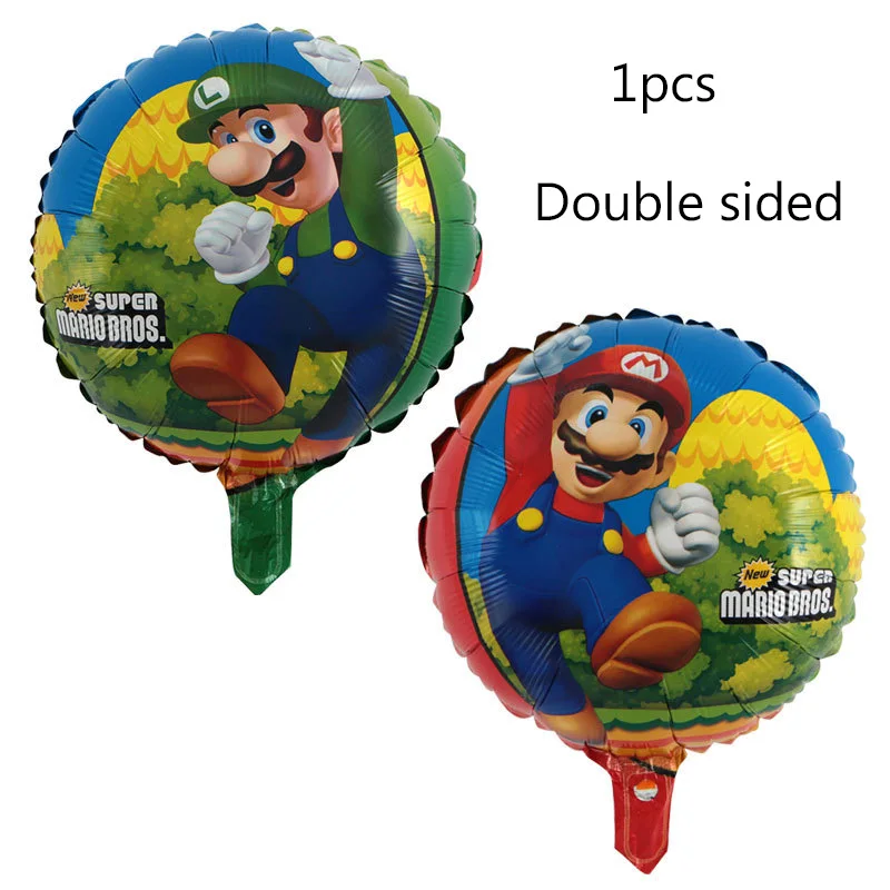 18inch balloon 1pcs Мультфильм Марио тематические праздничные бумажные тарелки/чашки/салфетки скатерть шнурок мешок воздушный шар Дети День рождения украшения принадлежности - Цвет: 18inch balloon 1pcs