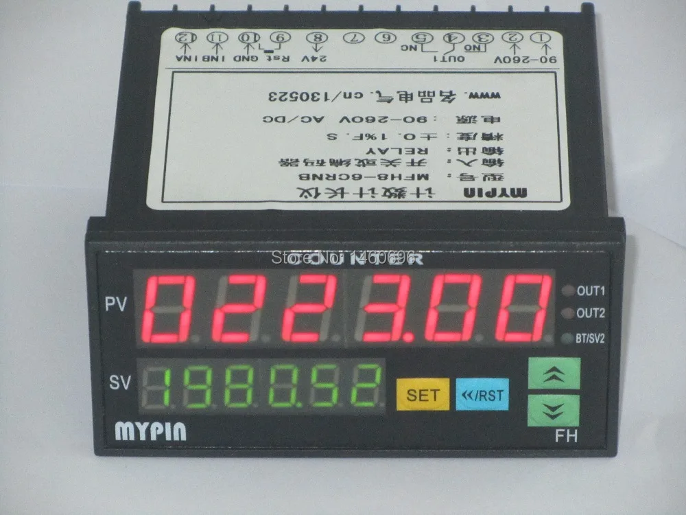 Оригинальный 6 разрядный счетчик Mypin 90 265 В переменного/постоянного тока партий