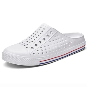 Летняя обувь; Мужские Пляжные шлепанцы; дышащие Вьетнамки; открытые шлепанцы; сандалии для пар; пляжные сабо на плоской подошве; Zapatos De Hombre