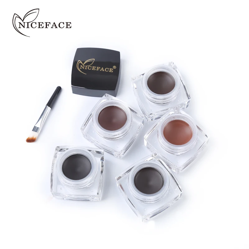 NICEFACE 5 цветов Водонепроницаемый матовый гель Eye Liner бровей Enhancer крем создать не