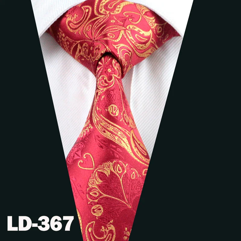 LD-367 29 Colors Classic Red Wedding Ties For Men Gifts Party Fashion Designer Gold Teal Solid Silk Men Neckties 8.5cm Dropshipping Tie - Цвет: LD-367