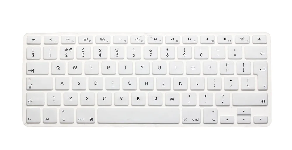 Белый Чехол для клавиатуры ноутбука macbook air 13 pro 15 дюймов A1466 A1502 A1278 A1398 EU Силиконовая накладка для клавиатуры цветная защитная пленка - Цвет: Белый