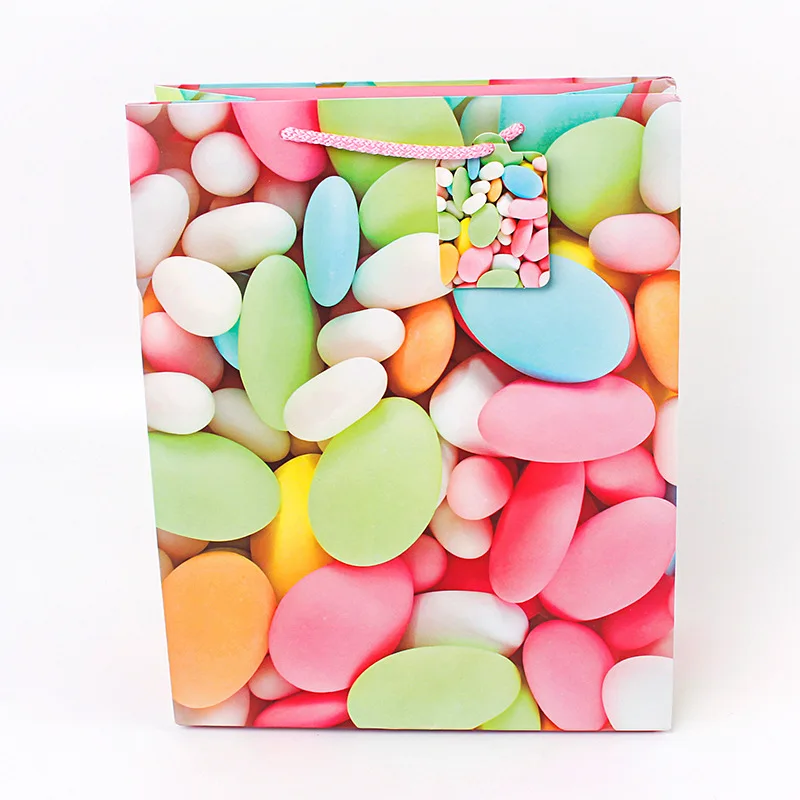 Ferimo 15pcs Color handbag print packaging paper bag custom-made environmentally friendly clothing advertising shopping | Дом и сад