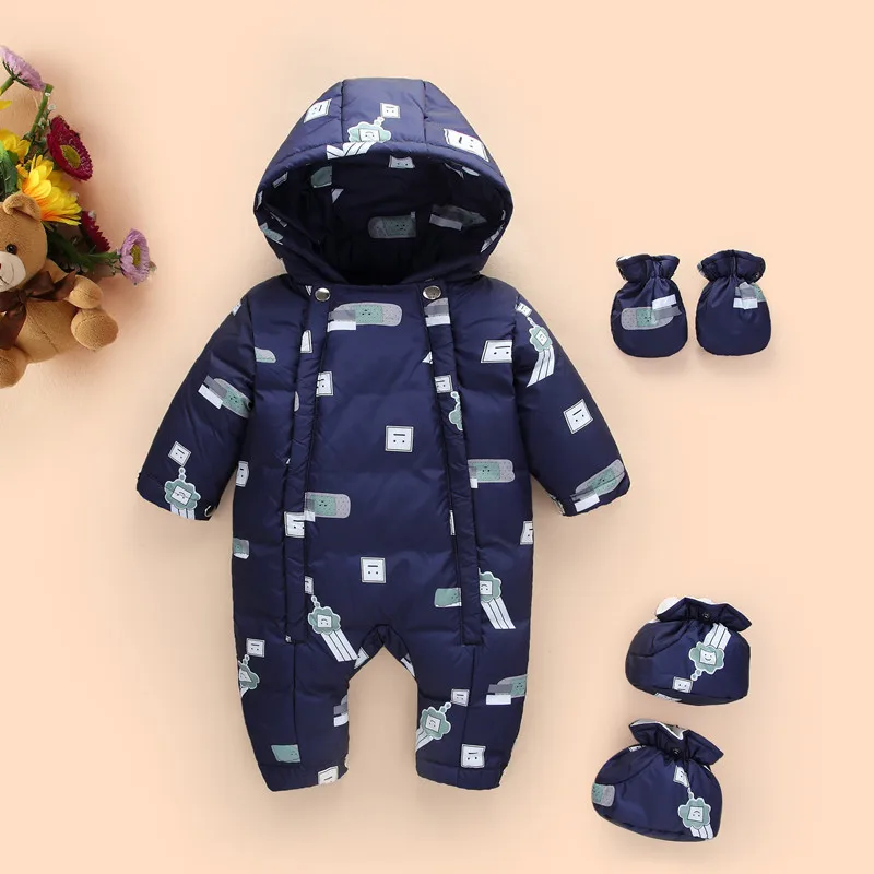 2018 Snowsuit Baby Winter Thickening Down Snow Jumpsuit Boy Girl Keep Warm Newborn Set Clothes Overalls For Babies |