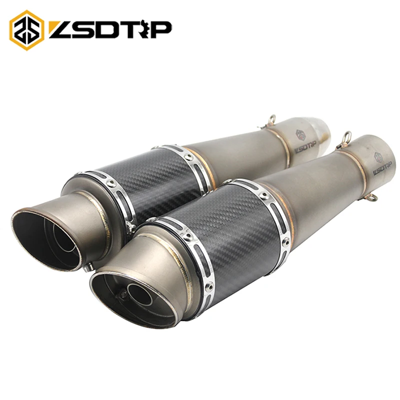 ZSDTRP универсальный модифицированный Мотоцикл Байк Escape скутер Akrapovic глушитель для HONDA YZF R1 R3 FZ6 CBR250 CBR600