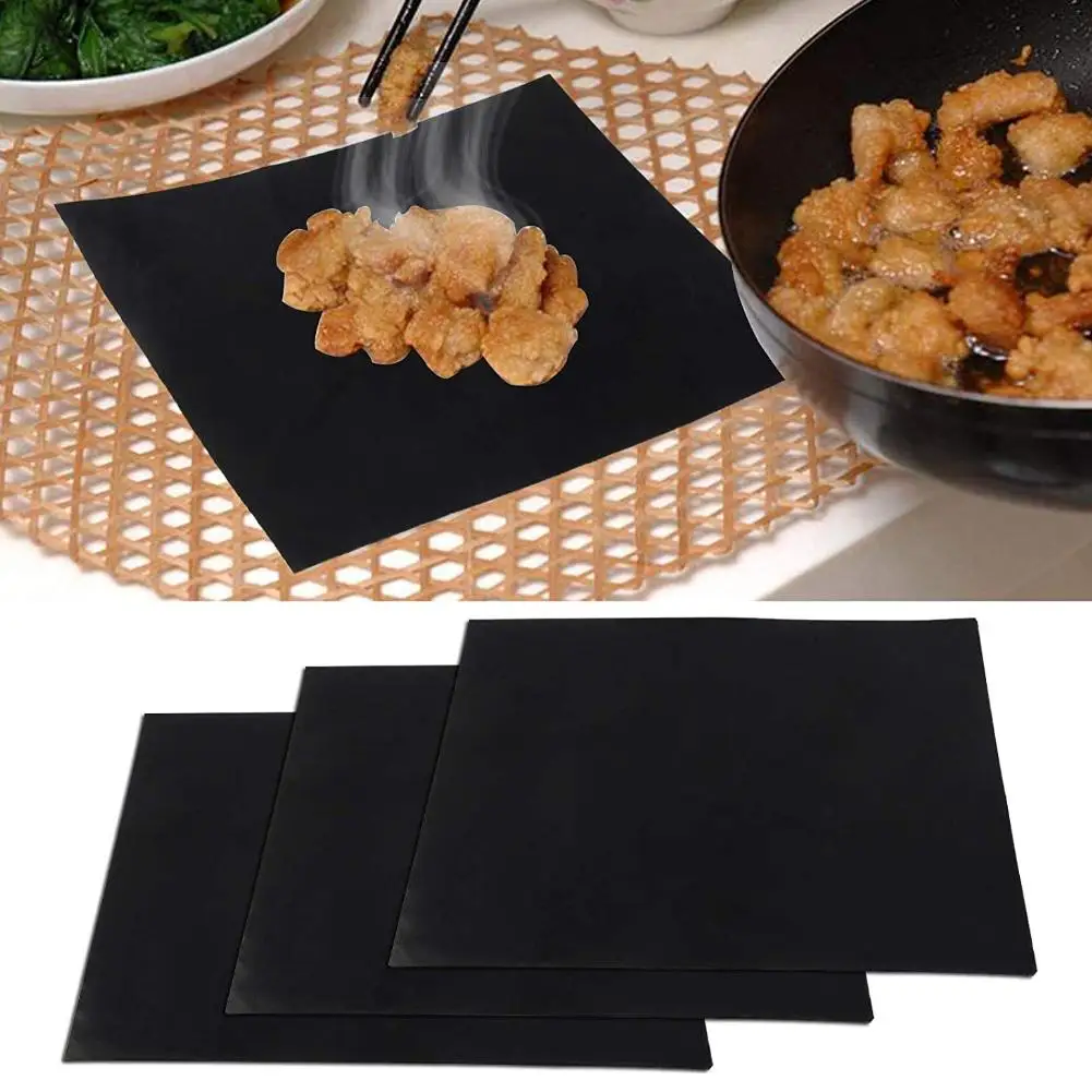 3 шт многоразовые прямоугольные не липкие духовка барбекю коврики для гриля муки