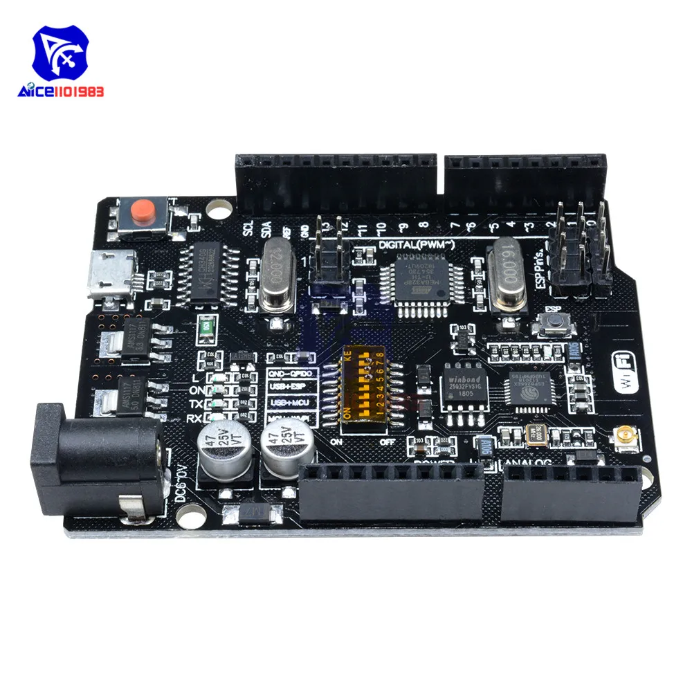 ESP8266 WiFi модуль 32 Мб USB TTL конвертер CH340G CH340 ATmega328P ATmega328 для Arduino Nodemcu UNO R3 один