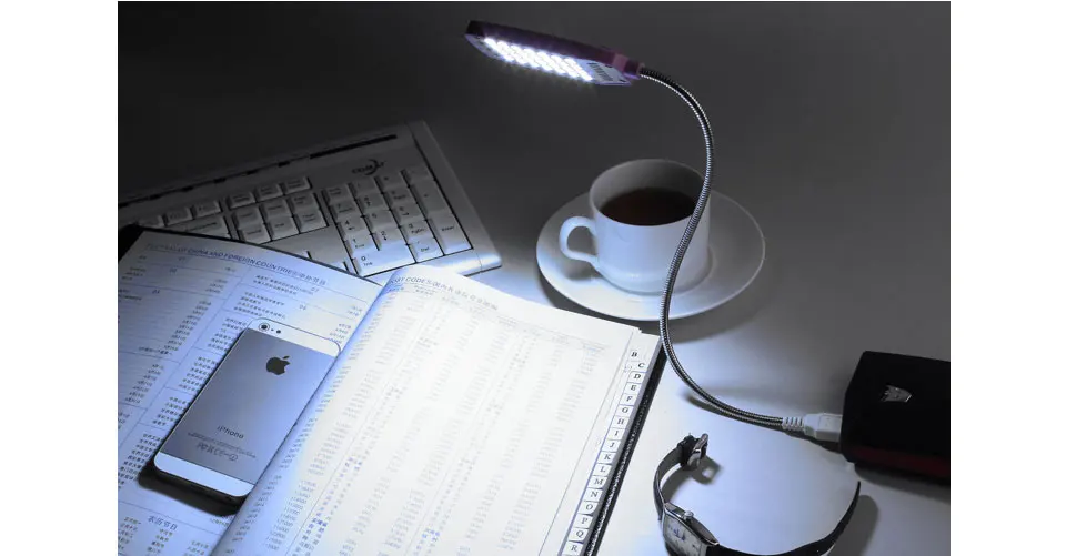 Foxanon светодиодный свет книга 28 светодиодный s лампа USB Порты и разъёмы с коммутатором Ультра-яркий гибкие 4 цвета белый свет для ноутбук Тетрадь PC