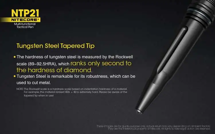 NITECORE NTP21 многофункциональная тактическая ручка легкий стеклянный выключатель портативный инструмент самозащиты алюминиевая ручка из сплава