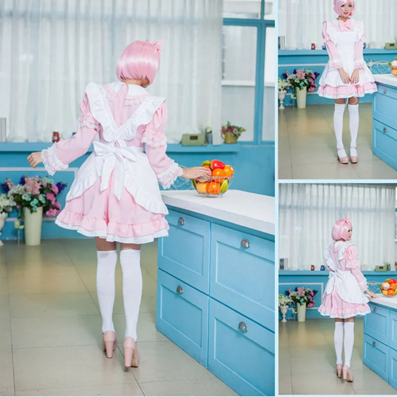 Coshome/женский костюм горничной для девочек косплей Элис костюмы семьи Одинаковая