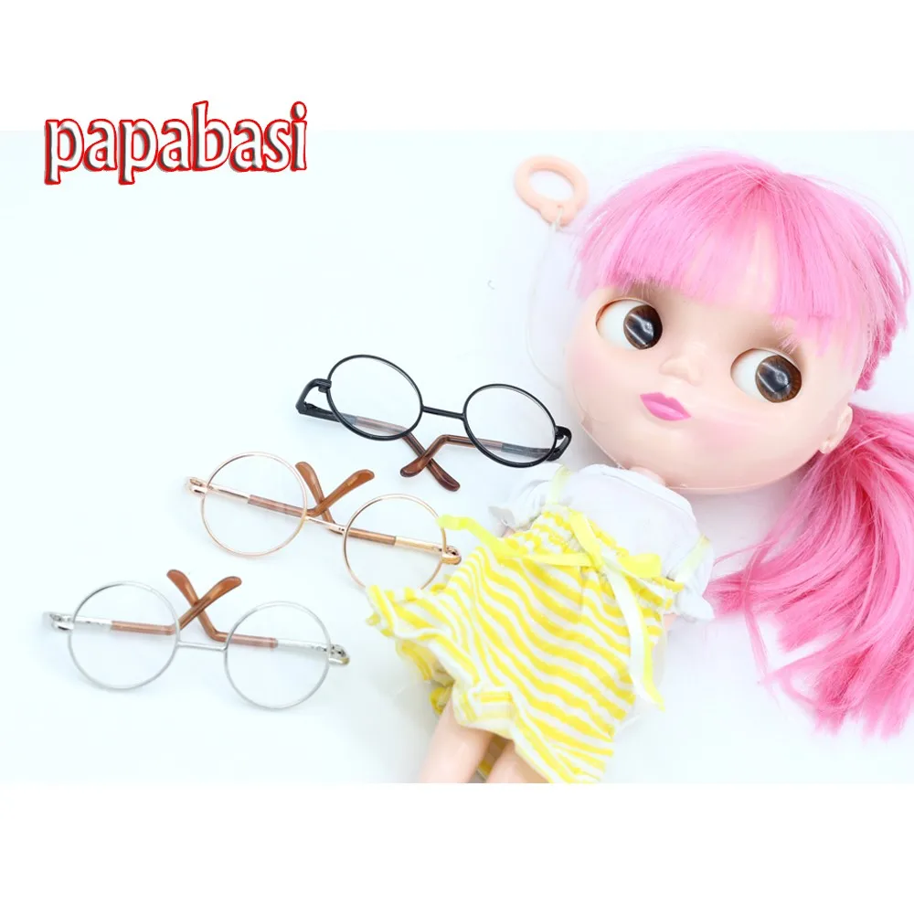 Papabasi 1 шт., аксессуары для кукол, круглые очки, костюм для кукол blythe BJD 1/6+ Розничная упаковка