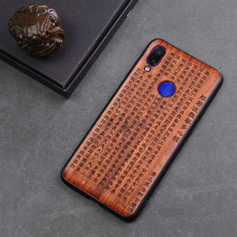 color 10 Чехол для Redmi Note 7 из натурального дерева, чехол для Xiaomi Redmi Note 7 Note7 Pro, чехол из палисандра, ТПУ, ударопрочный чехол на заднюю панель, чехол для телефона - Цвет: color 10