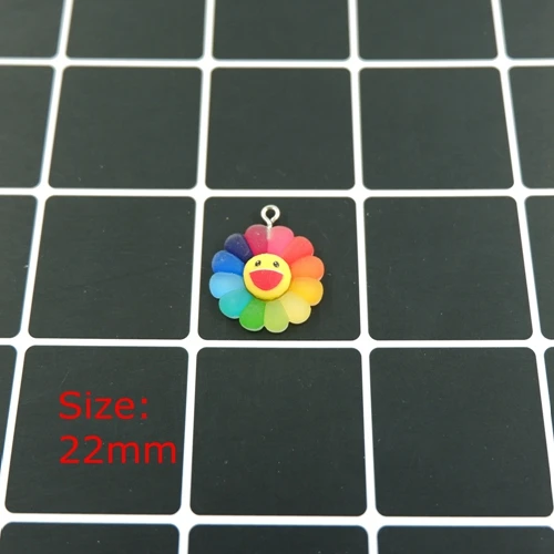 22mm Милый Подсолнух кулон Подвеска со звездой для украшения DIY Браслеты Брелок для изготовления ювелирных изделий - Окраска металла: 22mm