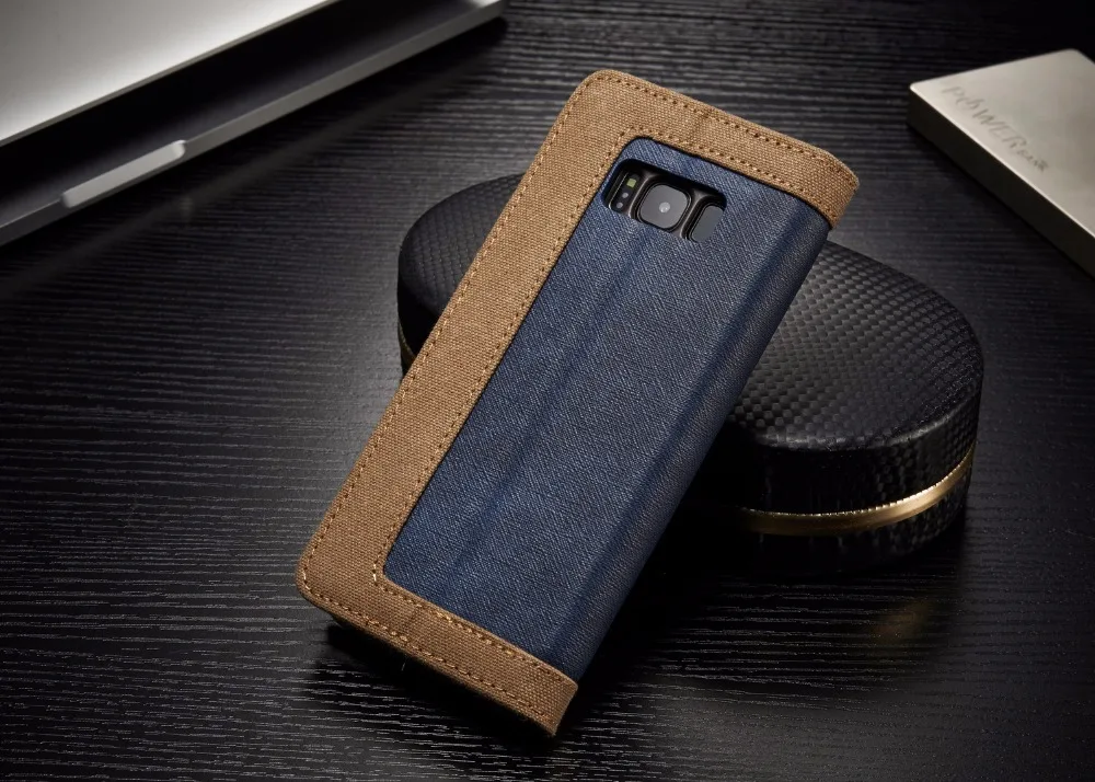 Для samsung S10 Plus чехол Caseme Магнитная джинсовая кожаная подставка для кошелька для samsung Galaxy S10 S9 Plus S8 S7 Edge Note 8