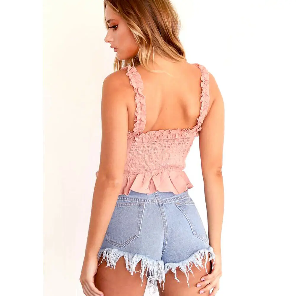 Майка женская в стиле бохо приталенный Повседневный пляжный топ без рукавов с