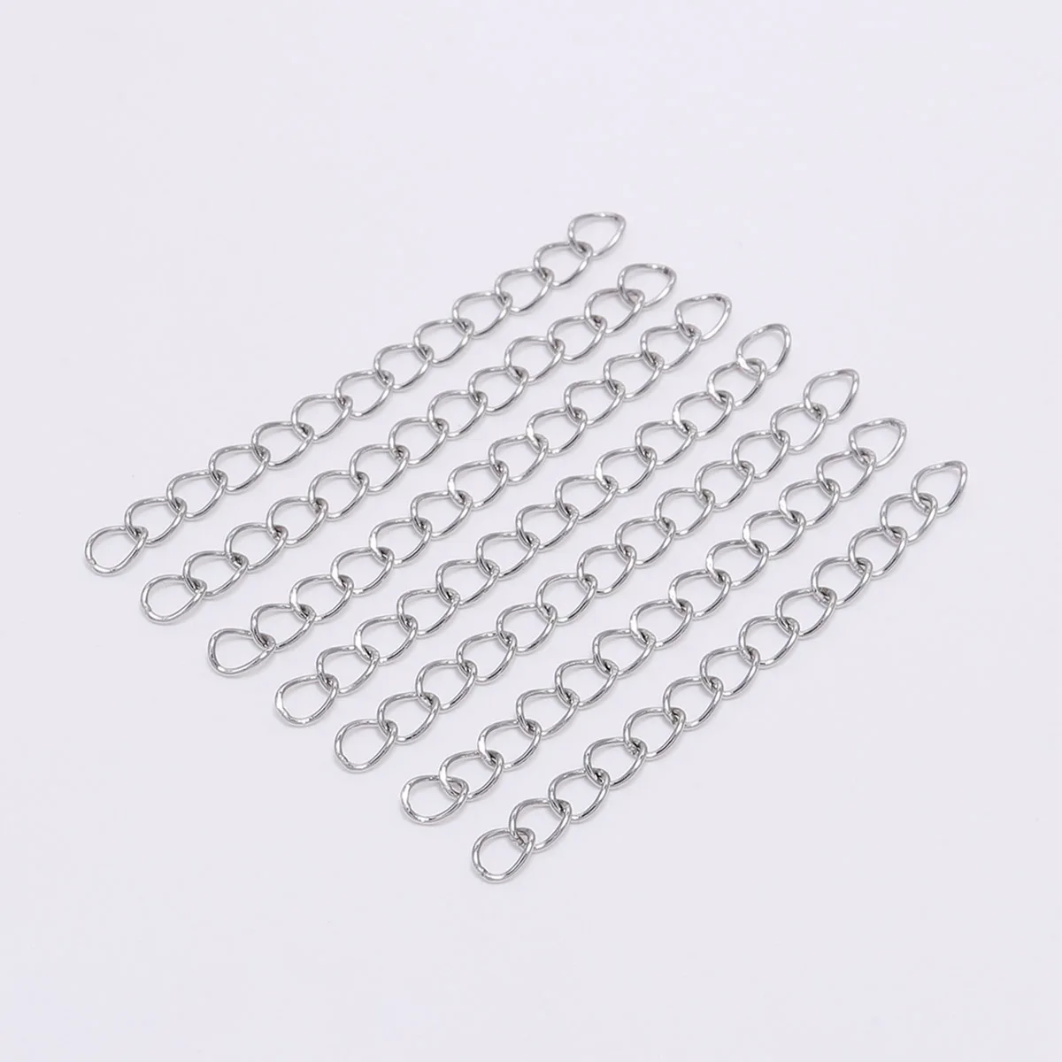 50Pcs/lot 5/7cm Stainless Steel Tail Extender Chain Bulk Necklace Bracelet Extension For Jewelry Making Connector Findings | Украшения и