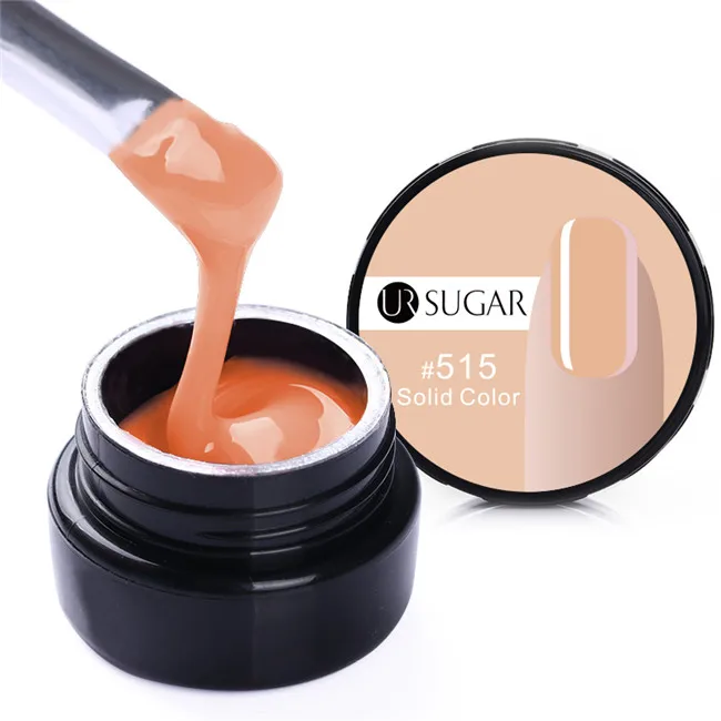 Color 15 UR SUGAR полупрозрачное наращивание ногтей УФ Гелевые Типсы для ногтей Удлинительный клей для нейл-арта строительный УФ-гель лак праймер для ногтей лак Gel7ml - Цвет: Color 15