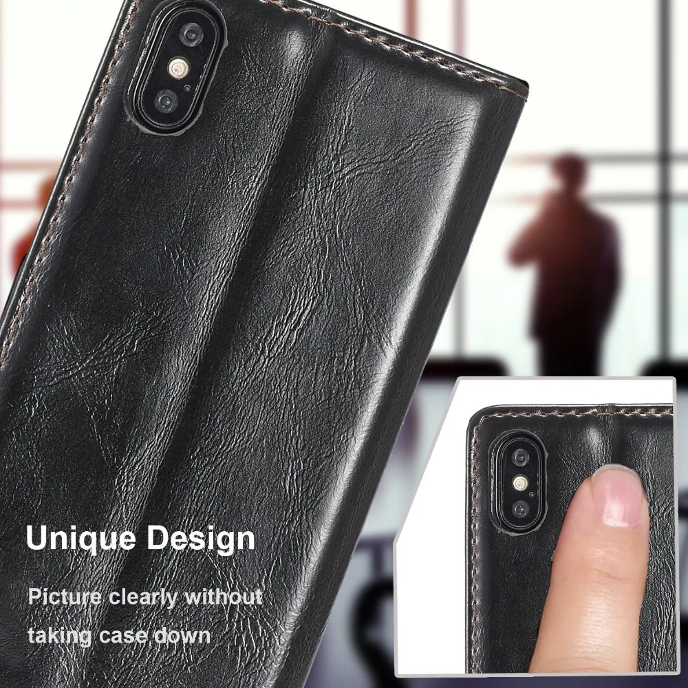CaseMe Магнитный чехол-бумажник для телефона Samsung A8 A7 A6 2018 Роскошный кожаный