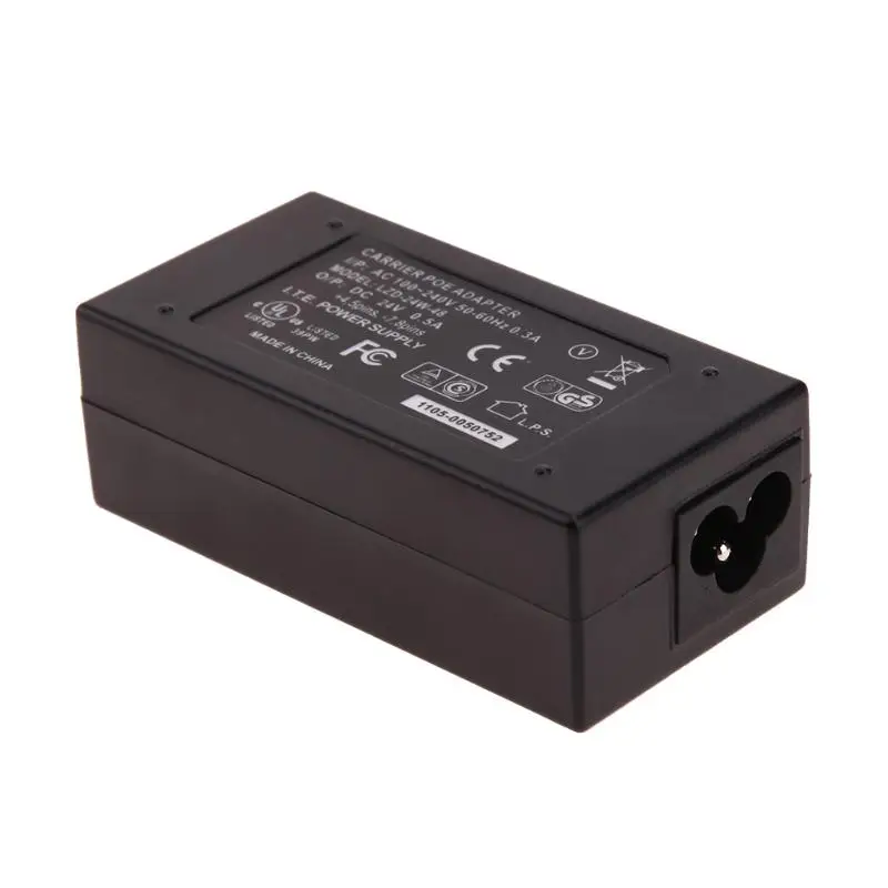 Блок питания DC адаптер 24V 0.5A 24W настольный POE инжектор Ethernet видеонаблюдения CCTV|cctv