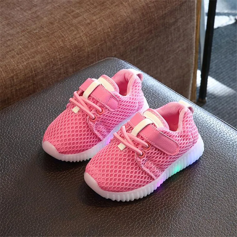 MXHY Детские светодиодные светящиеся кроссовки дышащие детские спортивные туфли