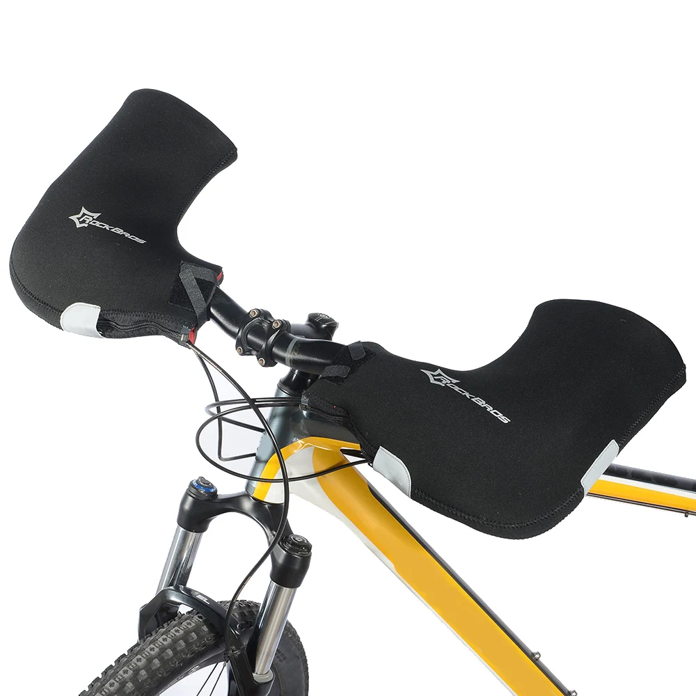 ROCKBROS неопреновые непромокаемые зимние рукавицы для езды на велосипеде руле