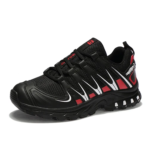 Black red Размера плюс 46 на открытом воздухе кроссовки мужские кроссовки 9908 безопасности PTPP пляжные спортивная обувь беговые кроссовки - Цвет: Black red