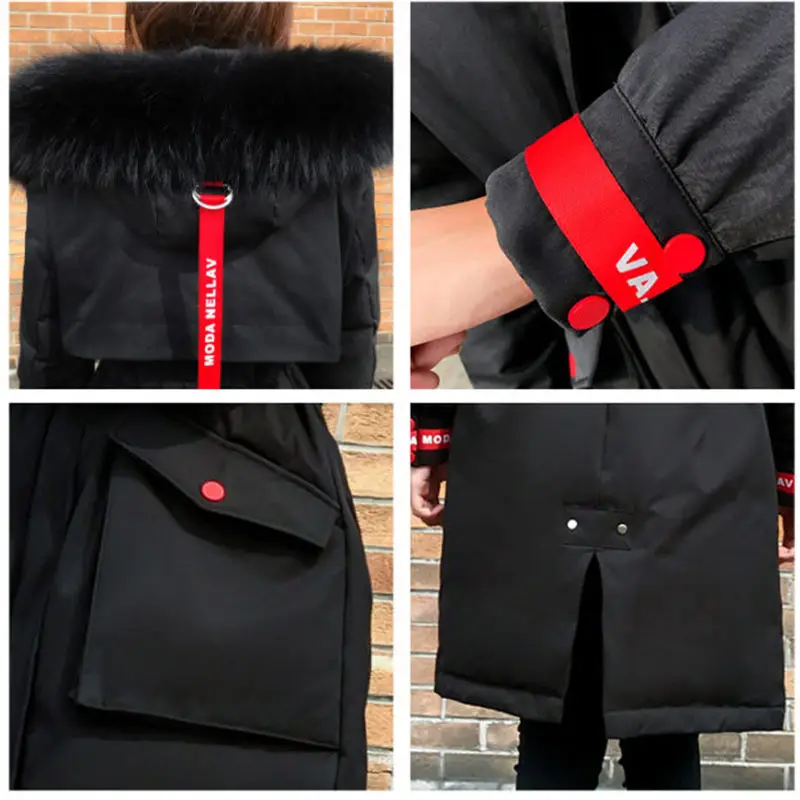 

Large Size Women's Down Cotton Coat 2019 New Autumn And Winter Thicken Loose Parka Jacket Hooded Clothing 5XL Outerwears f1229