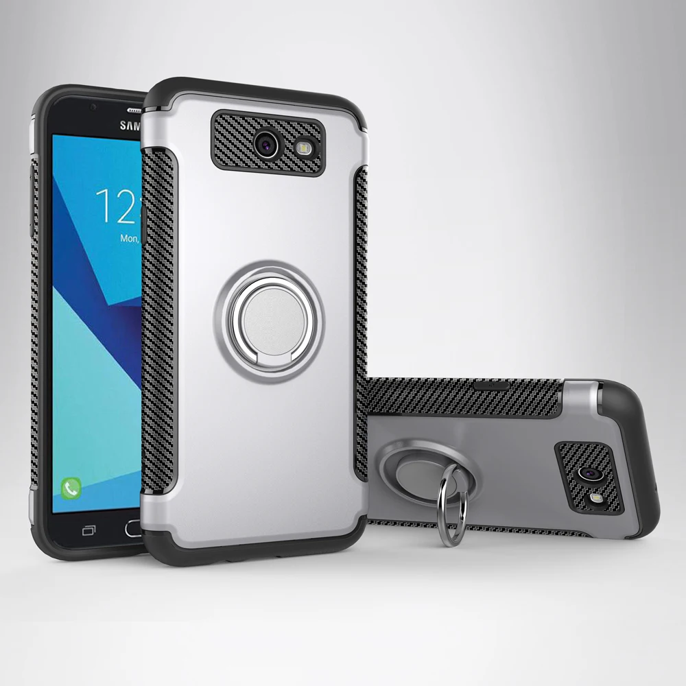 Для samsung Galaxy J7 на заднюю панель J727 Чехлы J7 Sky Pro V палец кольцо противоударный чехол для Galaxy Halo шириной 2, автомобильный держатель, подставка, полное покрытие