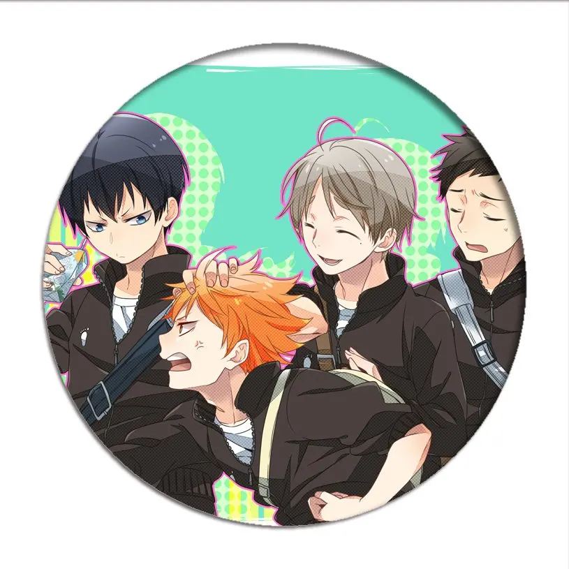1pcs Manga Haikyuu!! Cosplay Badges Hinata Shoyo Brooch Pins 58mm Japan Anime Collection Badge for Backpacks Clothes
