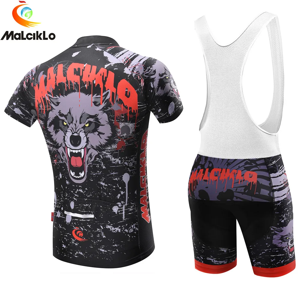Malciklo 2019 Мужская велосипедная футболка Wolf летняя одежда для горного велосипеда