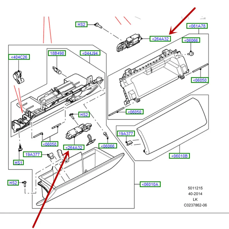 Блокировочный блок для ящика хранения мотор ran ger ove rsp ort 2014- over2013-Блокировка