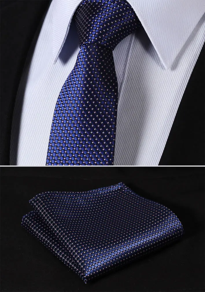 TC1001K7 розовый темно синий в клетку 2 75 &quot100% Шелковый тканый тонкий узкий мужской