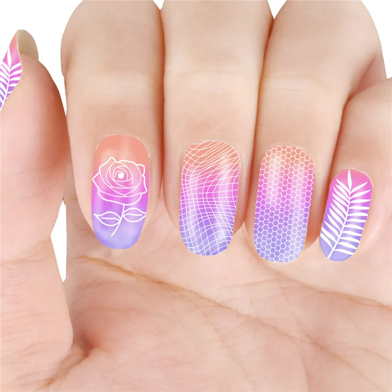 BeautyBigBang пластины для стемпинга ногтей 7 шт./компл. 6*12 см DIY обувь с украшениями в виде цветков и бабочек изображение сердца трафарет для ногтевой пластины для ногтей шаблон